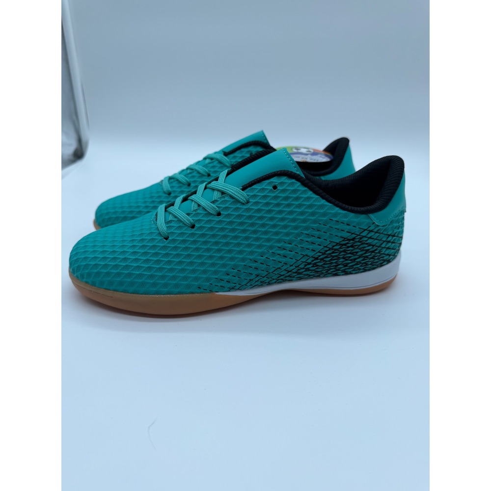 Hawkwell Indoor Soccer Shoes Teal Green Gum Sole Futsal Sneakers 095L12 Size 5